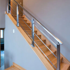 Escalera con pasamanos en acero inoxidable - Acorán