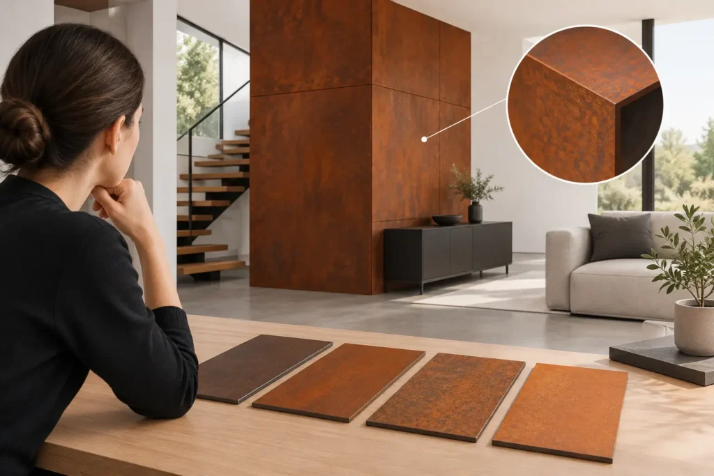 Cómo elegir acero corten interior sin errores