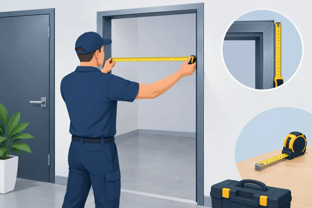 Cómo medir hueco puerta metálica sin errores
